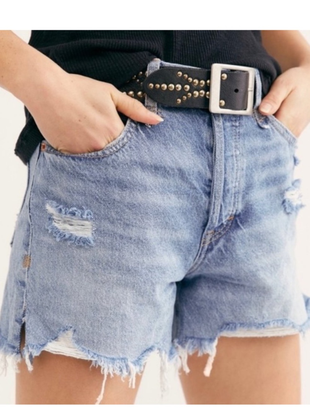 Free People Makai Cut Off Denim Shorts Size 27